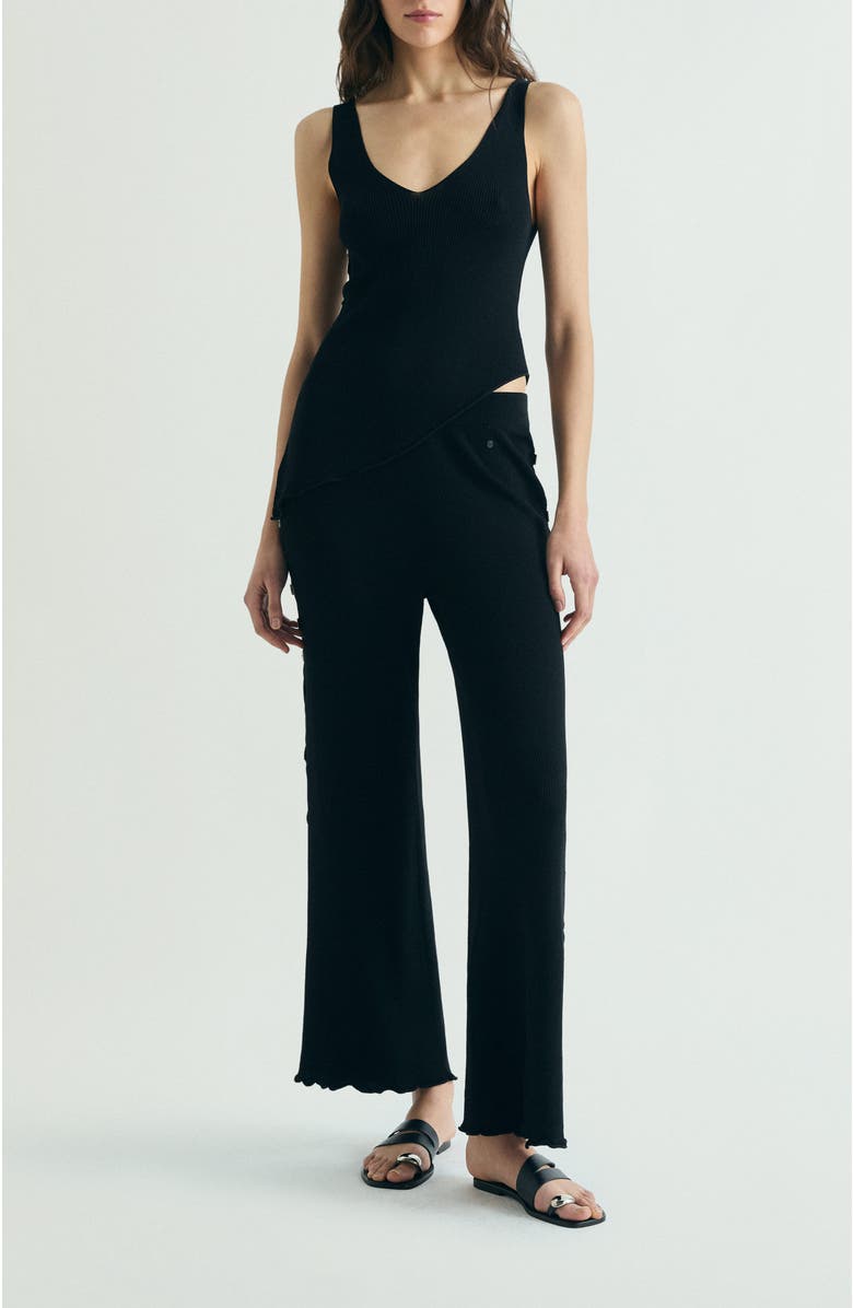Scalpers Buttons Knit Pant, Alternate, color, Black