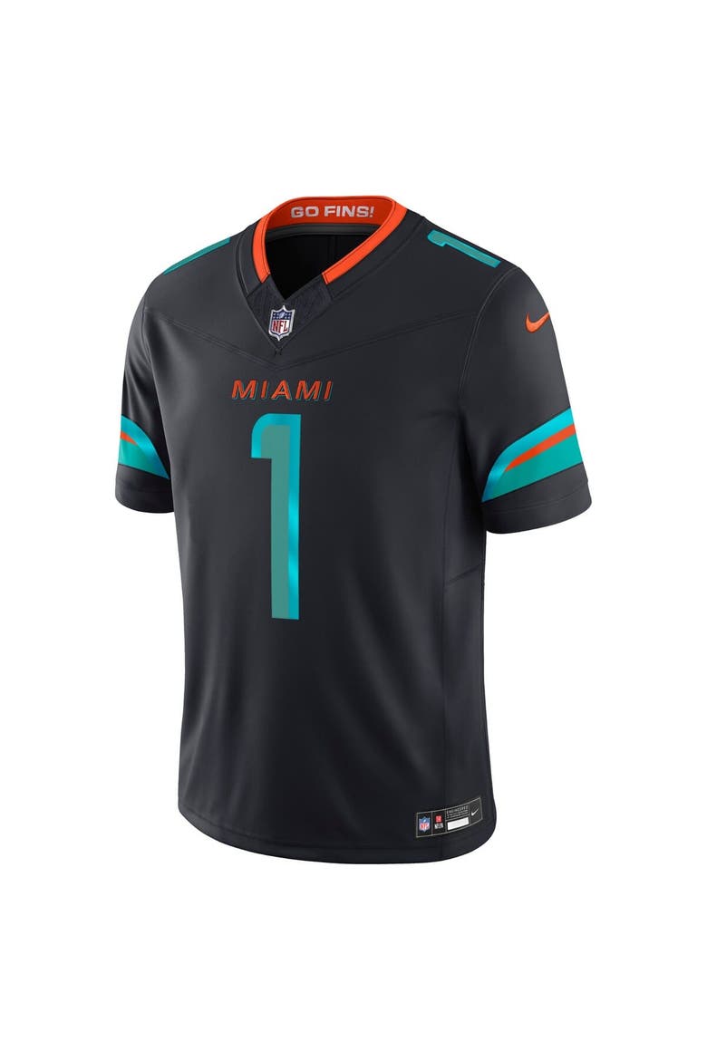 Men's Nike Tua Tagovailoa Pitch Blue Miami Dolphins 2025 Rivalries Collection Limited Jersey, Alternate, color, Navy