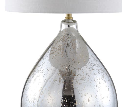 Jonathan Y Sasha 30.75" Glass/metal Led Table Lamp In Mercury Silver