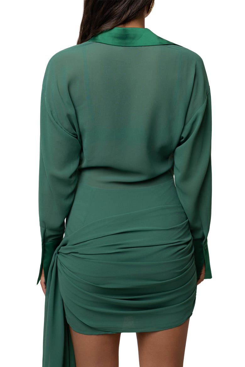 Midnight Confidence Mini Dress, Alternate, color, Green