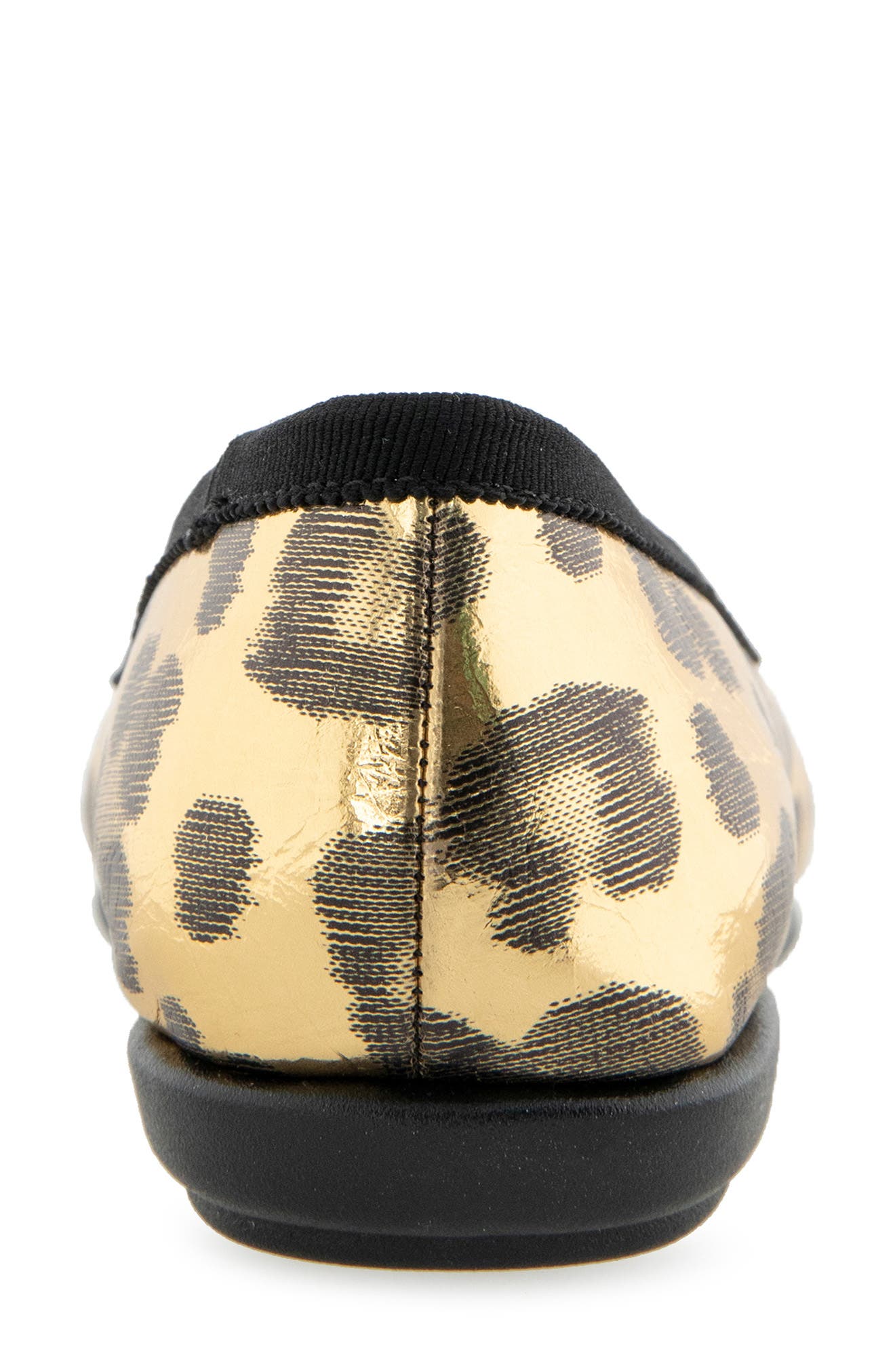 Aerosoles Homebet Ballet Flat, Alternate, color, Gold Met Leopard Faux Leather