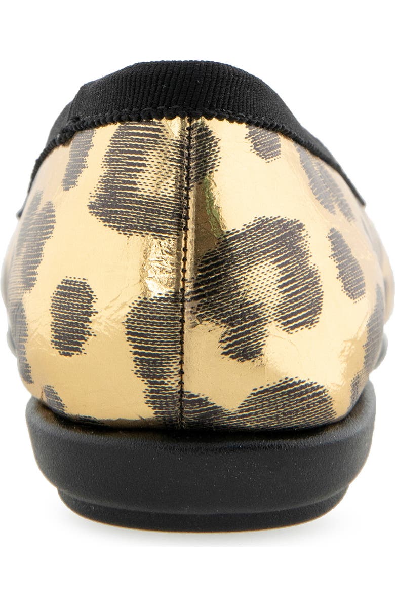 Aerosoles Homebet Ballet Flat, Alternate, color, Gold Met Leopard Faux Leather