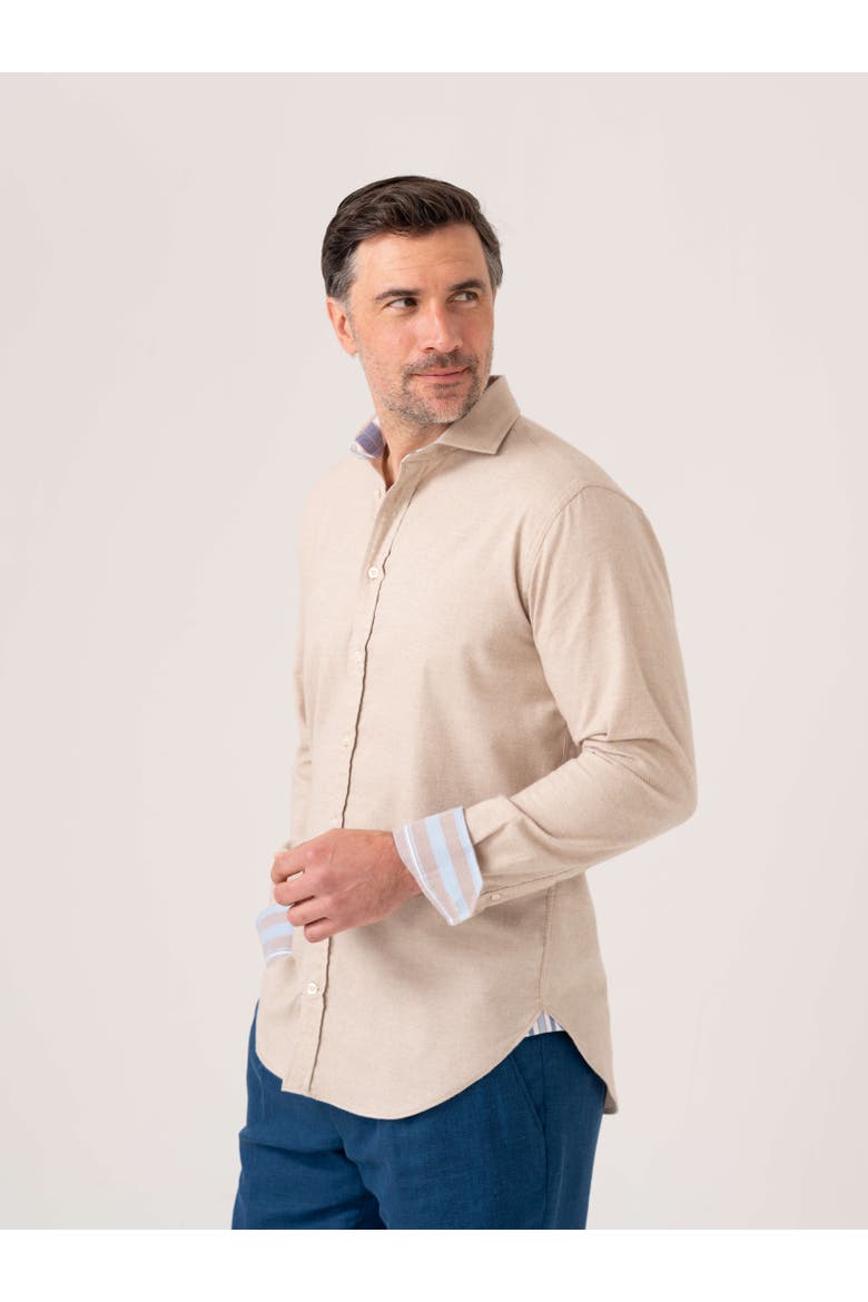Cotton Cashmere Long Sleeve Shirt, Alternate, color, Sand