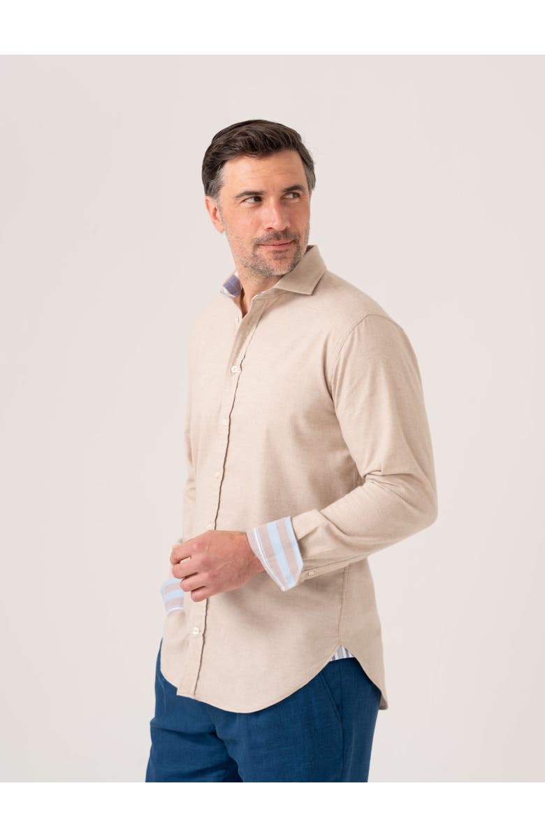 Koy Clothing Cotton Cashmere Long Sleeve Shirt, Alternate, color, Sand