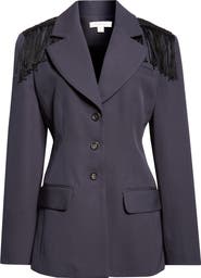 Diotima Garvey Fringe Wool Blazer