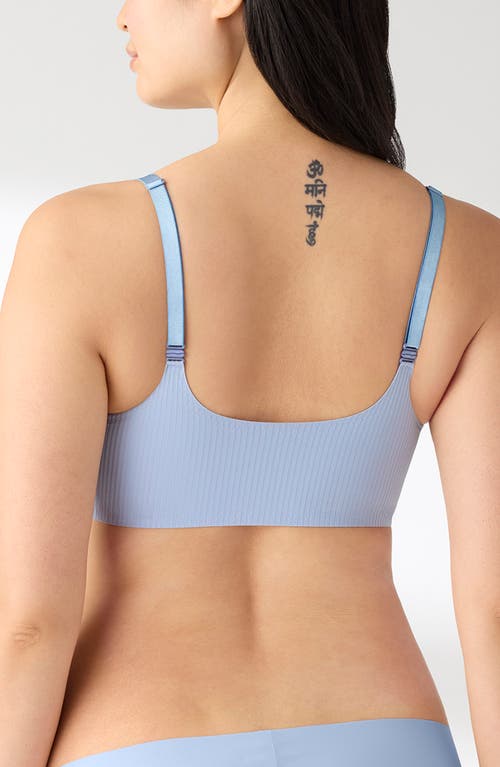 True & Co. True & Co Rib Triangle Bra In Blue