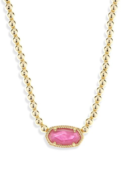 Kendra Scott Elisa Ball Chain Necklace in Gold Azalea Illusion 