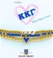 Color Shout Kappa Kappa Gamma Love My Sorority Bracelet Stack