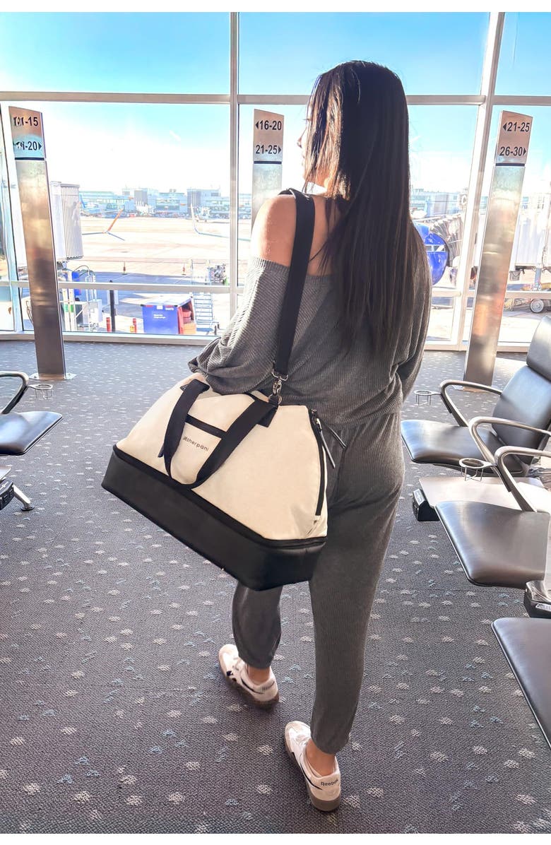 Sherpani Boston Anti Theft Travel Tote Bag with Removable Shoe Compartment, Alternate, color, Straw - Pro