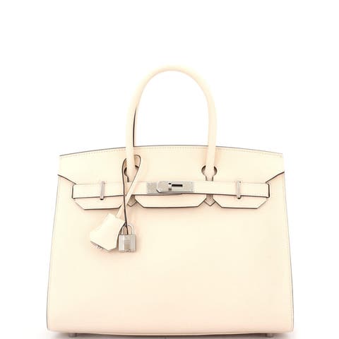 Birkin Sellier Bag Light Epsom with Palladium Hardware 30