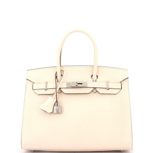 Pre-owned Hermes  Hermes Birkin Sellier Bag Light Epsom With Palladium Hardware 30 In Brown