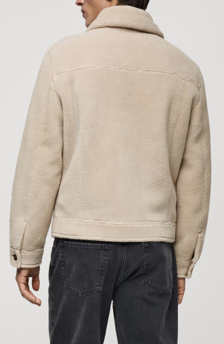 MANGO Regular Fit High Pile Fleece Jacket, Alternate, color, 