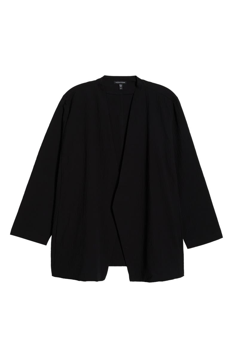 Eileen Fisher Open Front Stretch Cotton Jacket, Main, color,