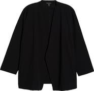 Eileen Fisher Open Front Stretch Cotton Jacket