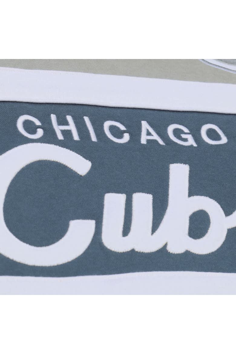 Men's Mitchell & Ness  Gray Chicago Cubs Cooperstown Collection Thunderstorm Head Coach Hoodie, Alternate, color, Gray