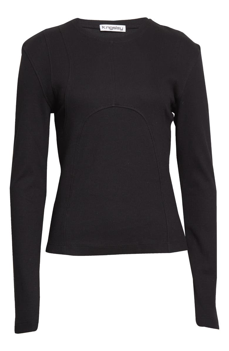 K.NGSLEY Gender Inclusive Dani Fitted Rib T-Shirt, Alternate, color, 