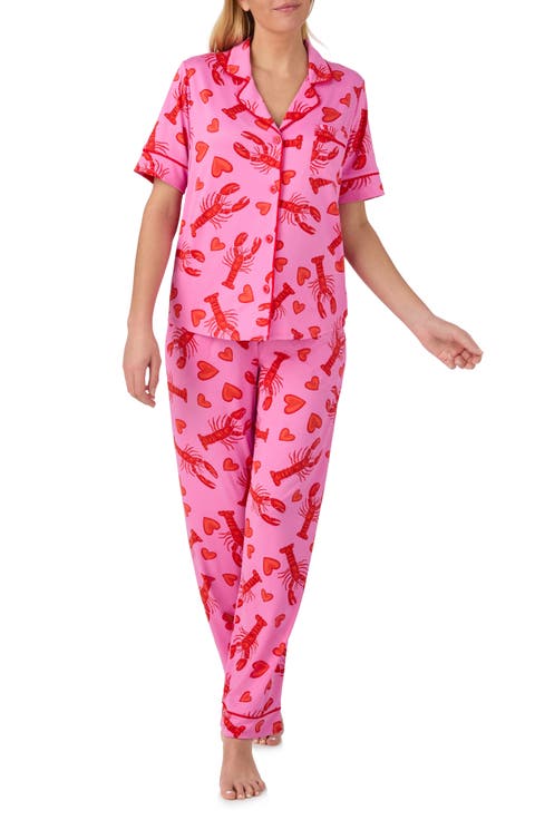 Piped Print Pajamas