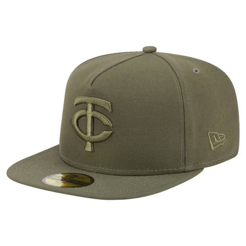 Men's New Era Olive Minnesota Twins Color Pack A-Frame 59FIFTY Fitted Hat
