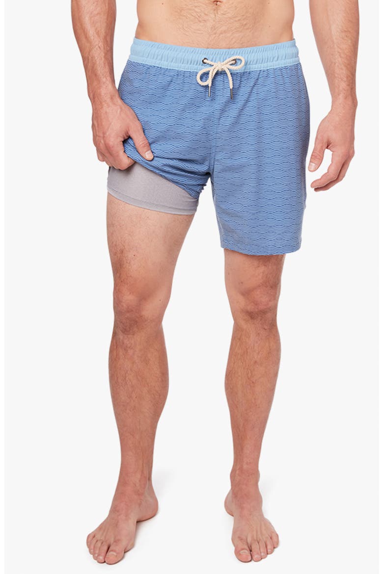 The Bayberry Swim Trunks, Main, color, BLUE WAVES