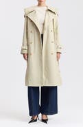 Avec Les Filles Ruffle Trim Victorian Trench Coat