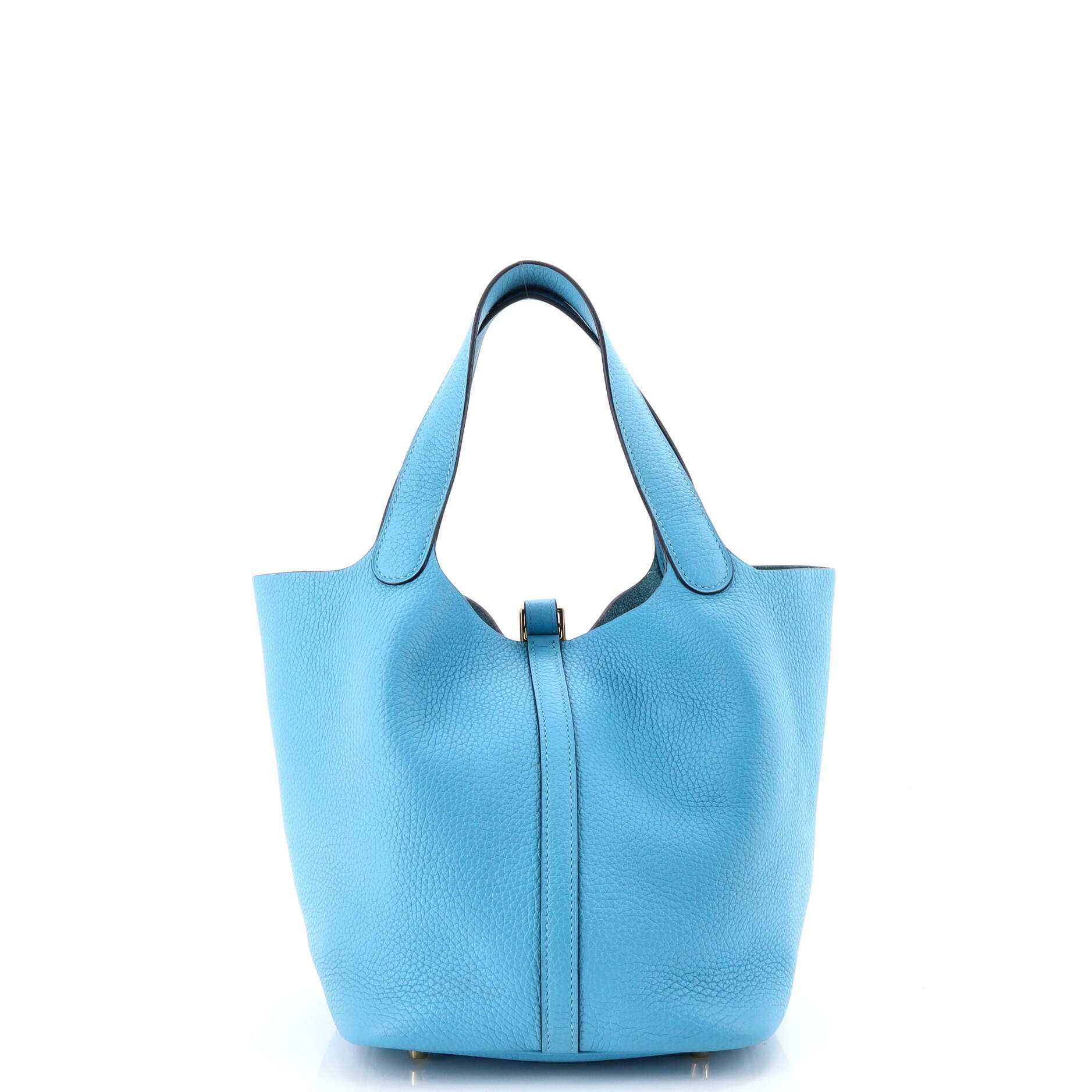 Pre-Owned Hermes Picotin Lock Bag Clemence MM, Alternate, color, Celeste