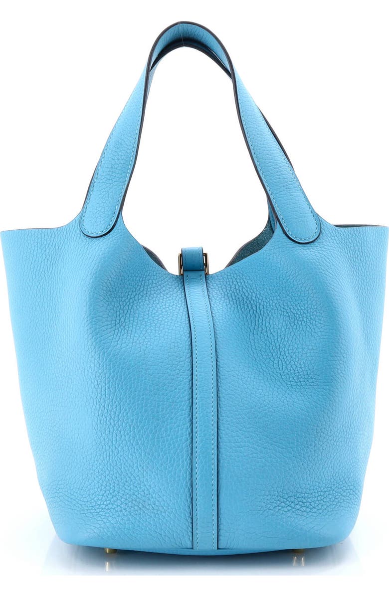 Pre-Owned Hermes Picotin Lock Bag Clemence MM, Alternate, color, Celeste