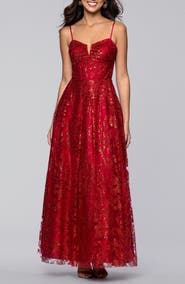 Blondie Nites Glitter Sequin Corset Gown