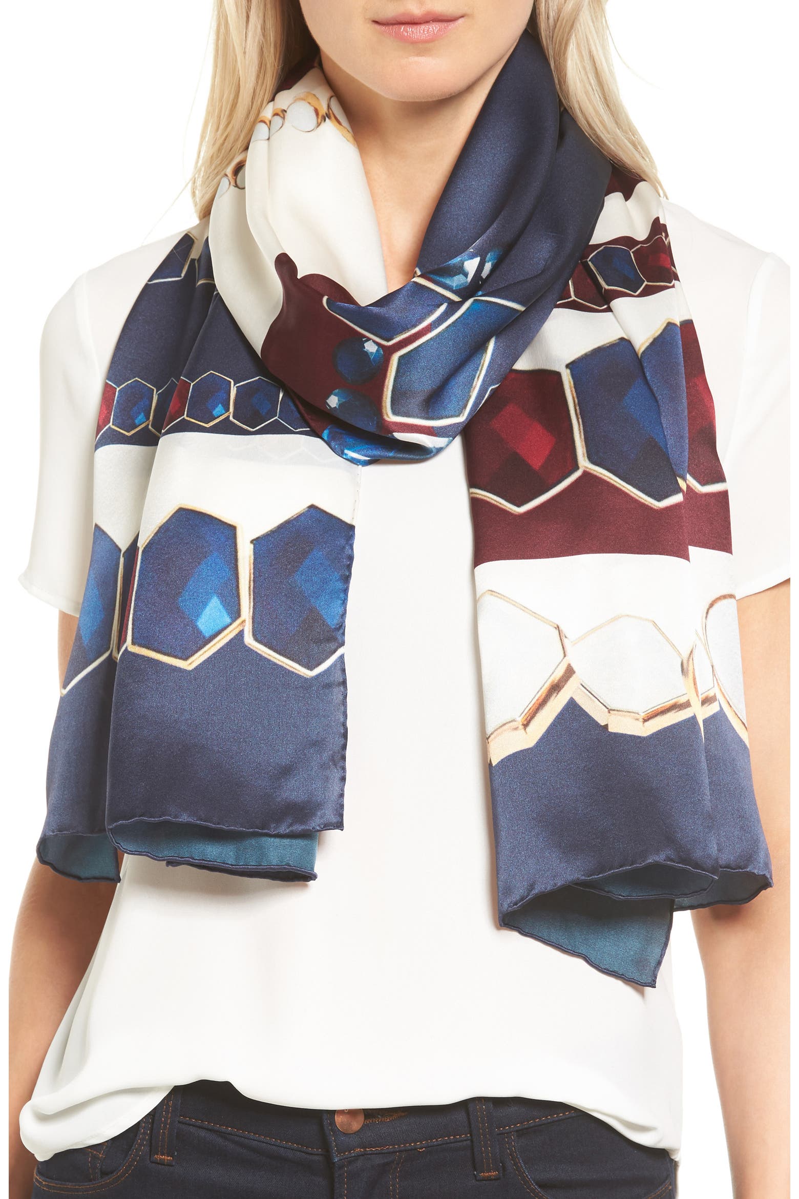 Is Rowing Good For Your Core Ted Baker London Rowing Stripe Silk Scarf (Women) | Nordstrom