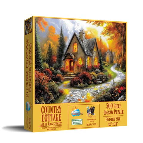 Country Cottage 500 piece Jigsaw Puzzle for Adults