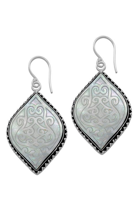 Marquis Mother-of-Pearl Drop Earrings