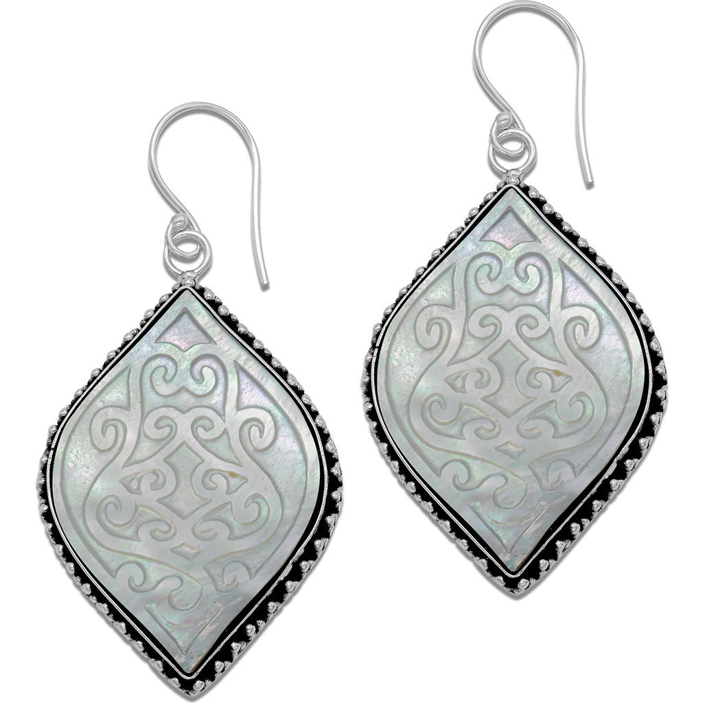 Samuel B. Marquis Mother-of-pearl Drop Earrings In White