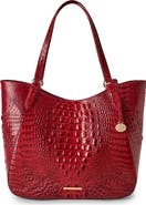 Brahmin Aliza Croc Embossed Leather Tote
