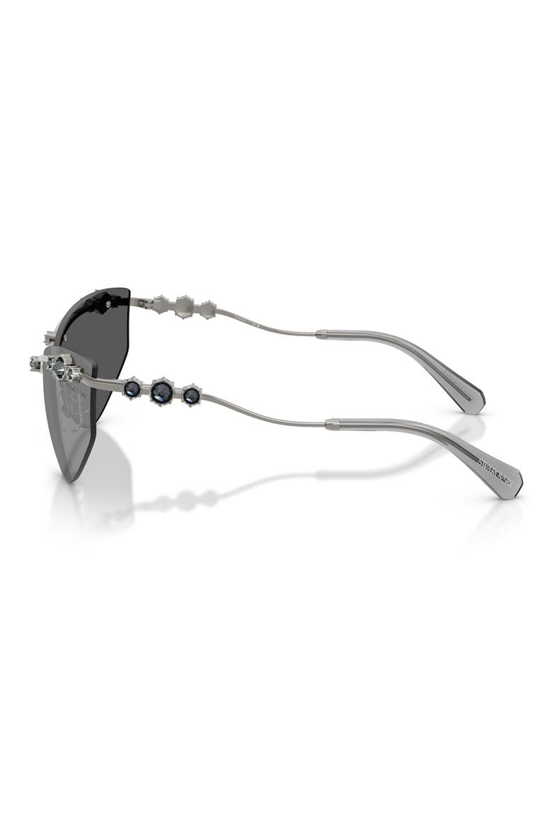 61mm Irregular Sunglasses, Alternate, color, GUNMETAL / GREY MIRROR BLACK