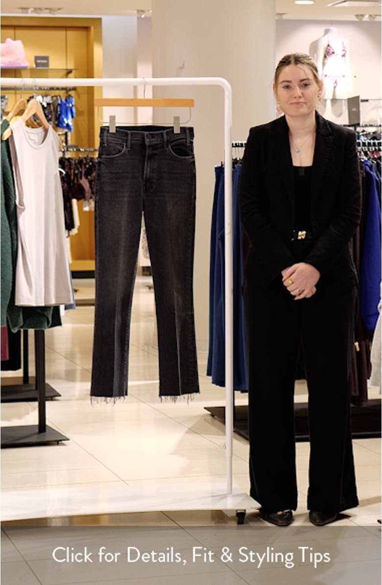 The Hustler High Waist Fray Hem Ankle Bootcut Jeans, sales video thumbnail