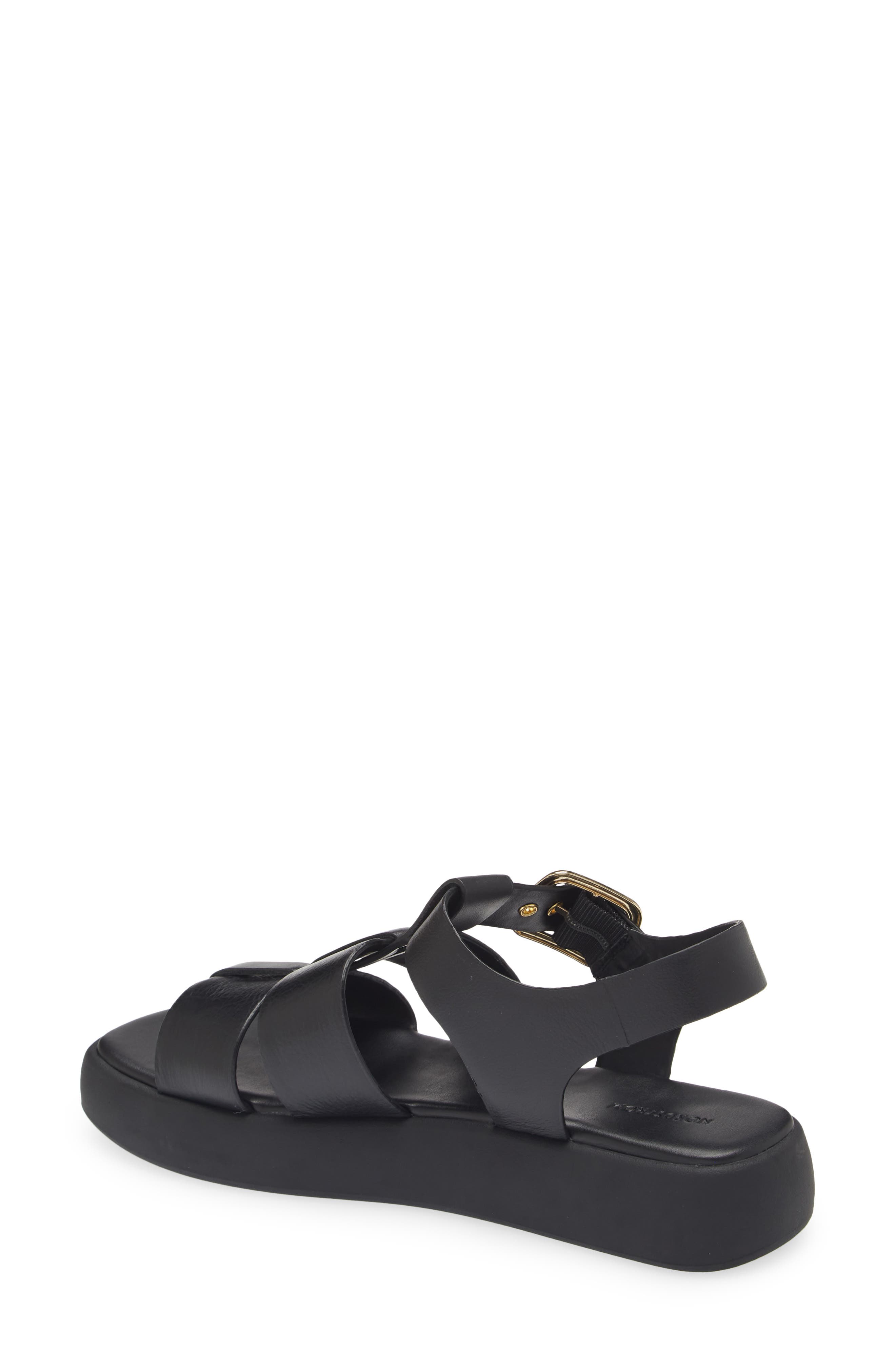 Avea Platform Fisherman Sandal, Alternate, color, BLACK