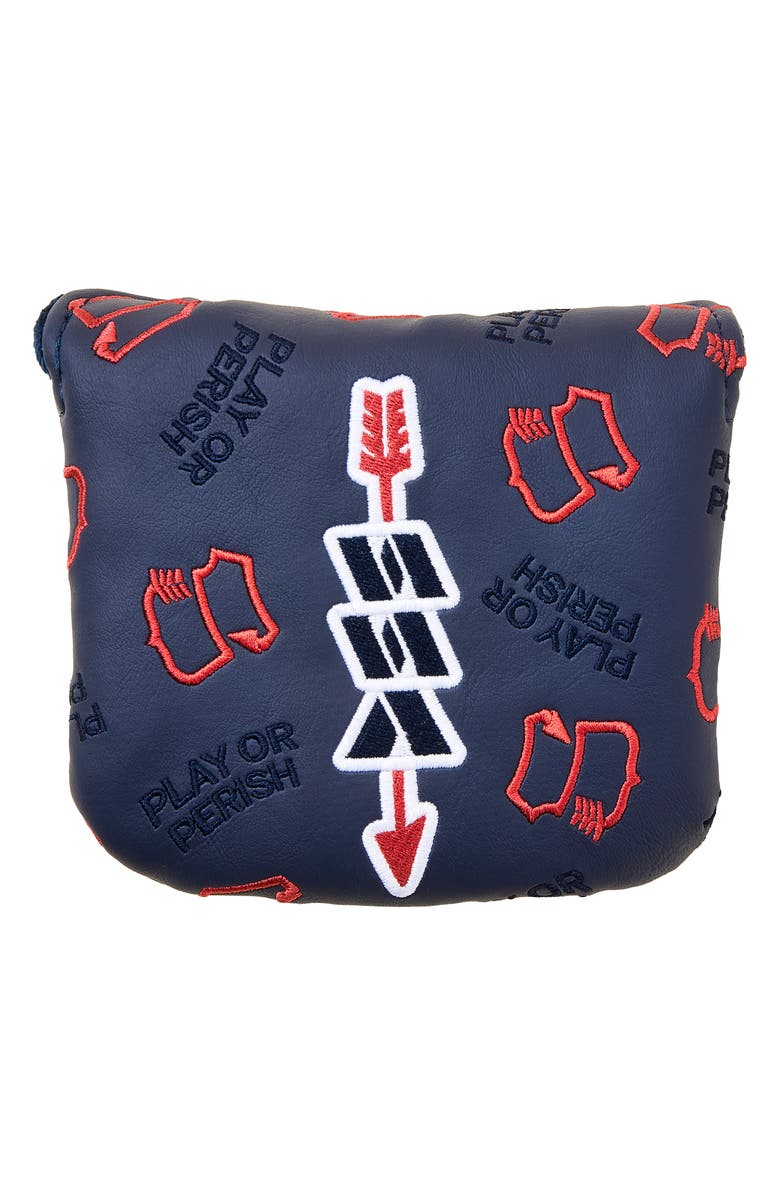 Sugarloaf Social Club Classic SSC Leather Mallet Putter Cover, Alternate, color, Navy