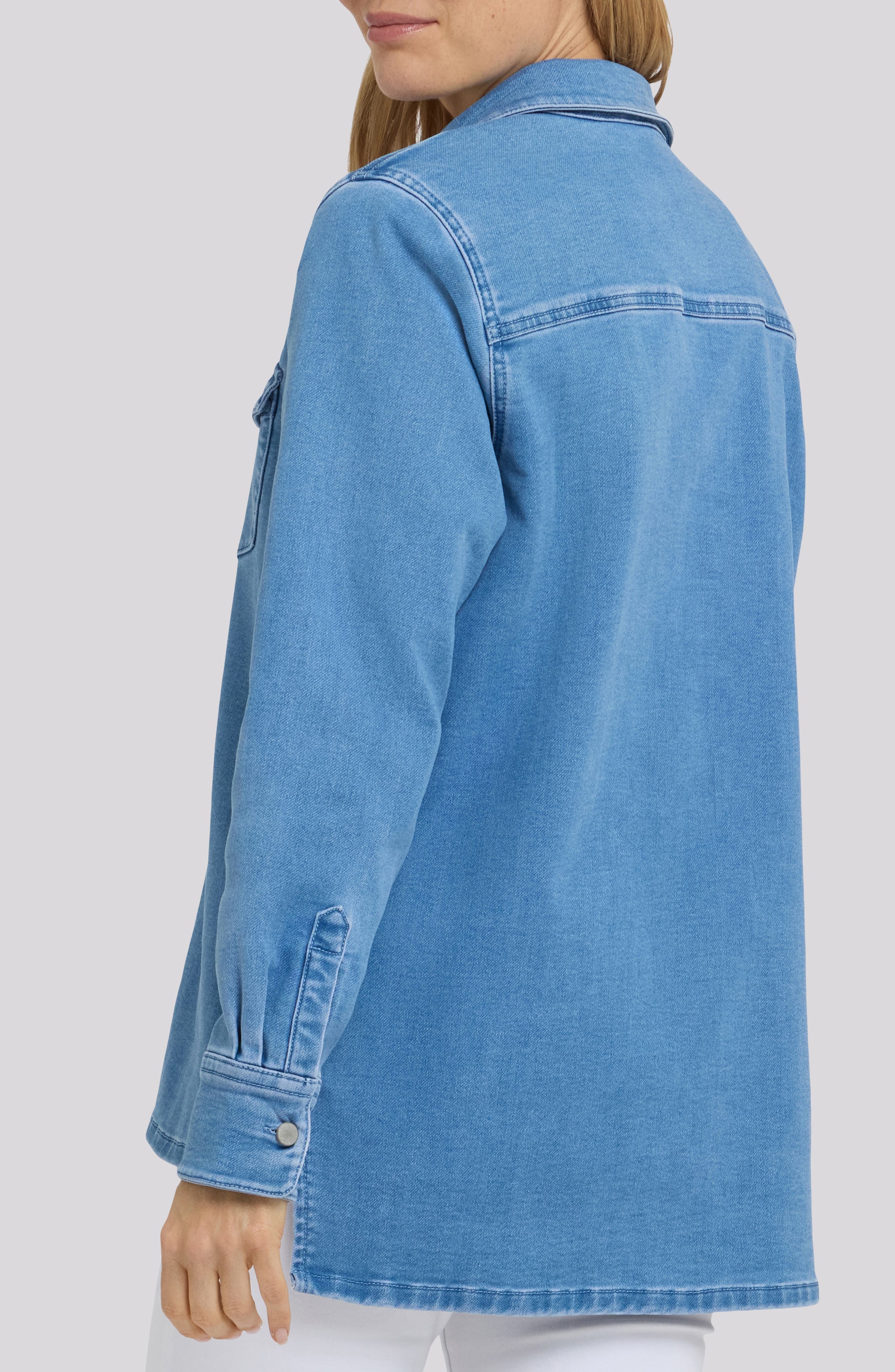 Oversize Denim Button-Up Shirt - image 2