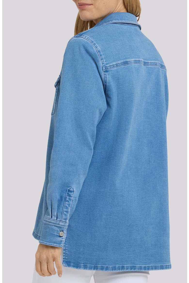 Oversize Denim Button-Up Shirt, Alternate, color, LIGHT INDIGO
