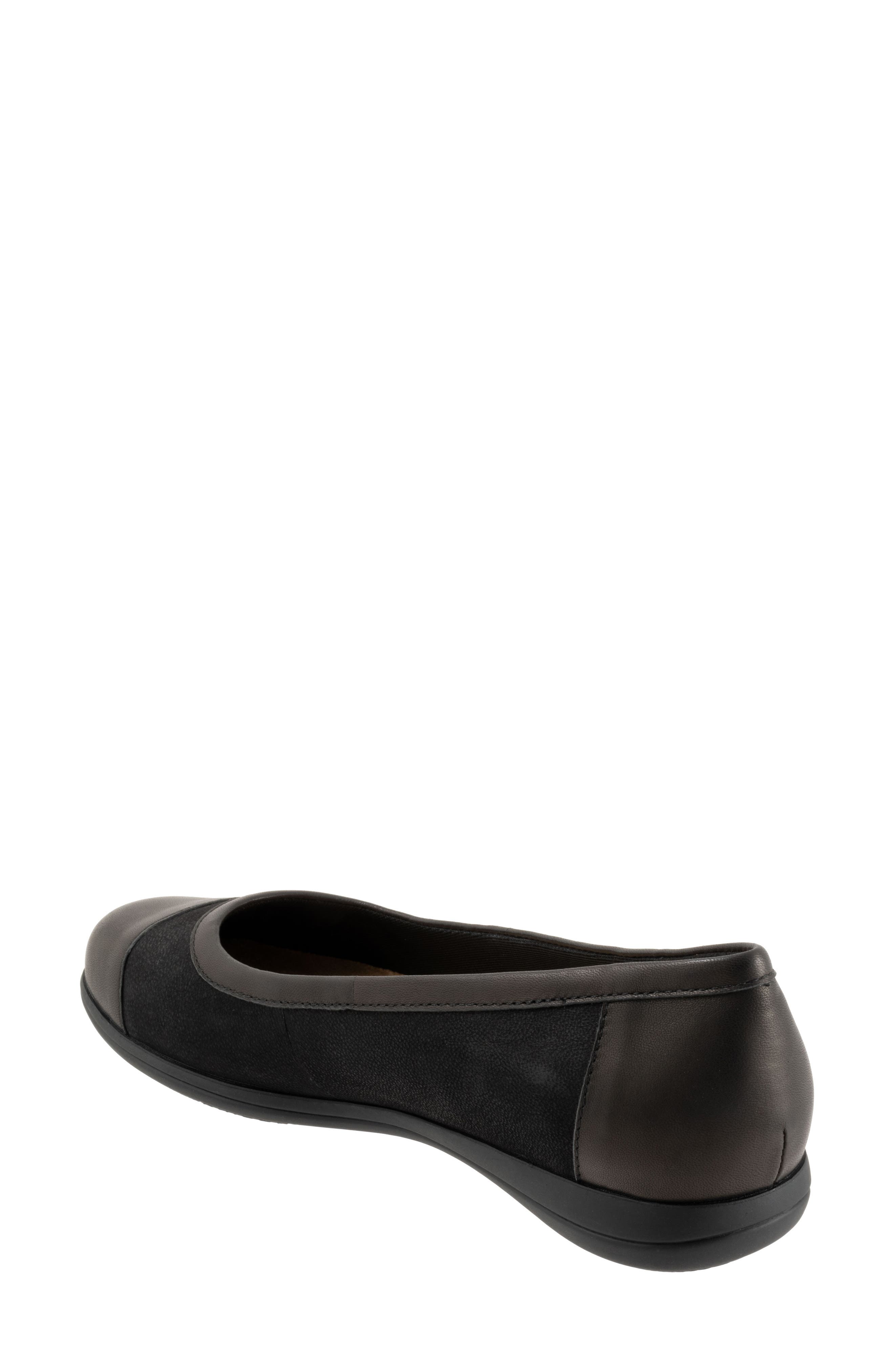 Trotters Delmara Cap Toe Slip-On, Alternate, color, Black Nubuck