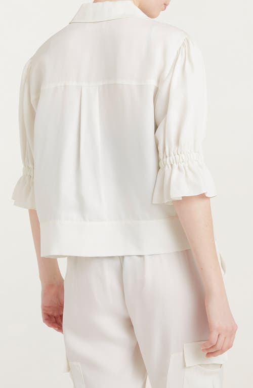 Cinq À Sept Holly Ruffle Sleeve Jacket In White