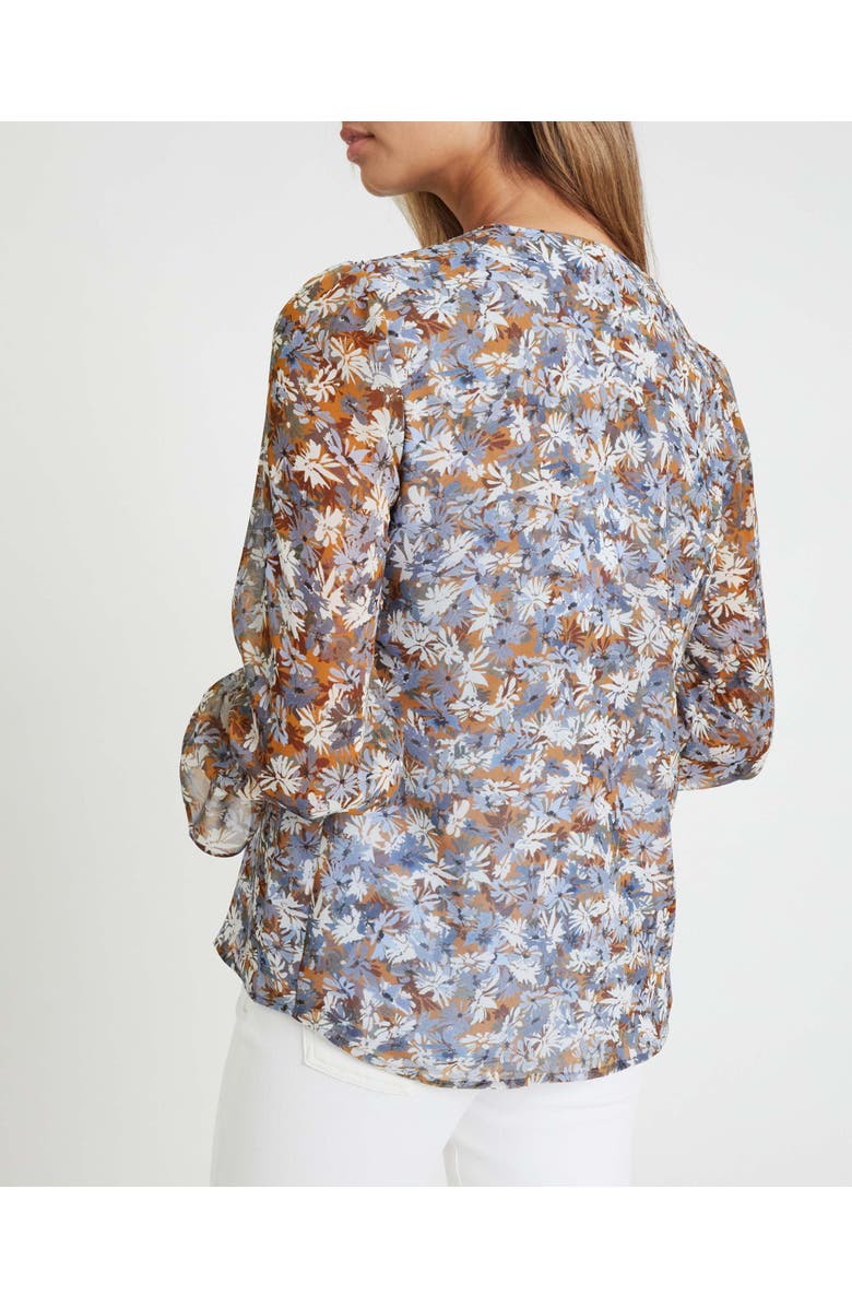 Santorelli PLATA Long Sleeve Blouse in Floral Georgette, Alternate, color, 