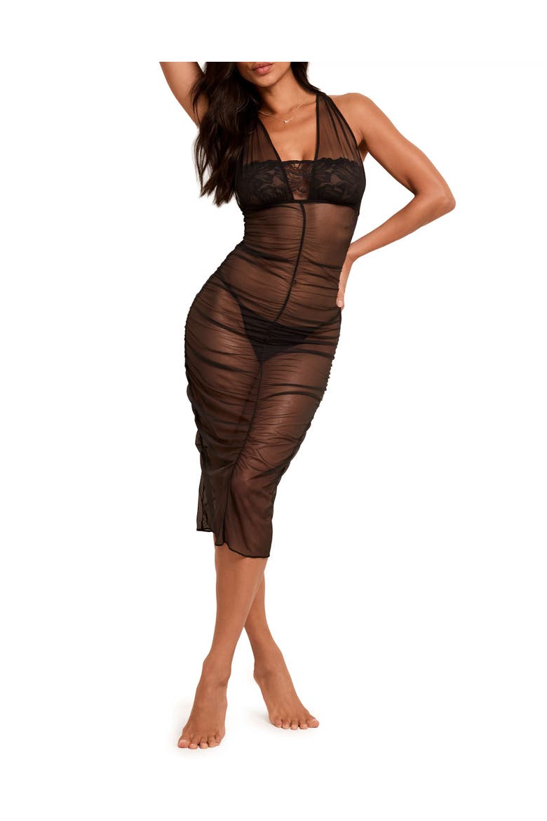 Eave Slip & G-string Set Lingerie, Alternate, color, Black