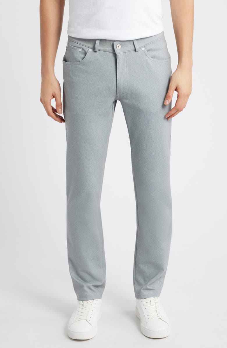 Brax Chuck Hi-Flex Modern Fit Houndstooth Five-Pocket Pants, Main, color, Platinum