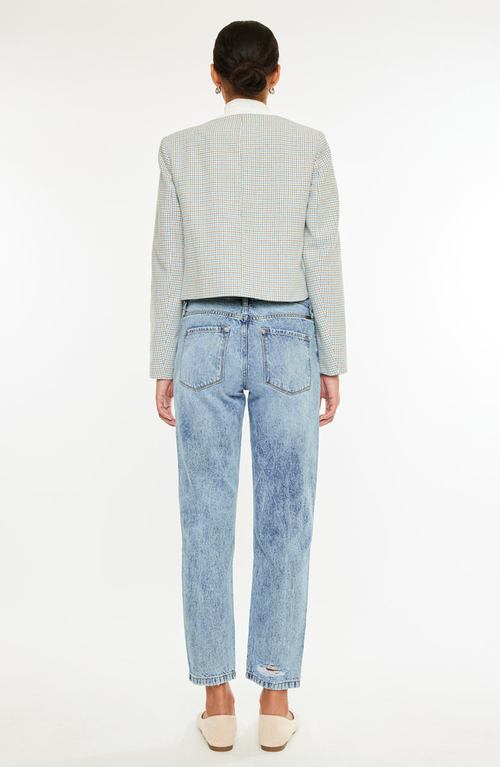 Kancan Harvey Ultra High Rise Mom Jeans In Blue