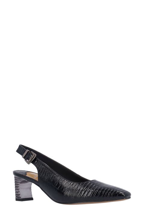 Hadyn Lizard Embossed Slingback Pump (Women)
