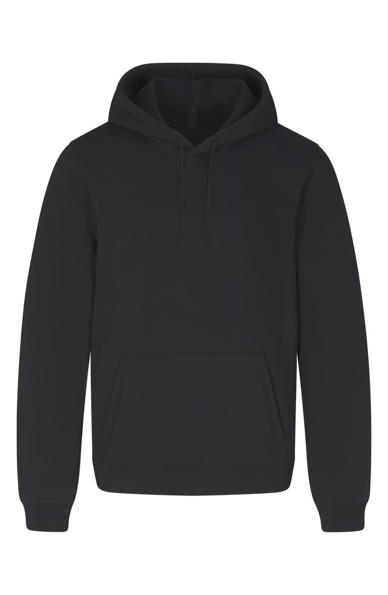 SKIMS Cotton Blend Pullover Hoodie, Alternate, color, Washed Onyx