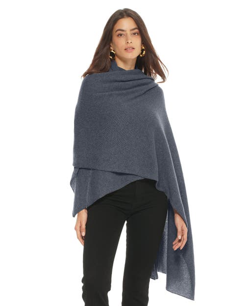 Monticelli Cashmere Pure Cashmere Feather-light Maxi Wrap Stole In Gray
