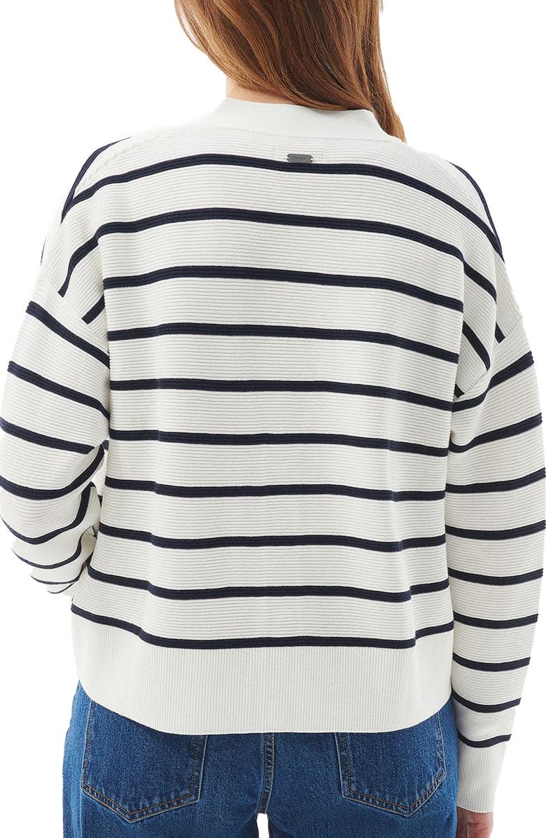Barbour Mariner Stripe Cotton Cardigan, Alternate, color, 