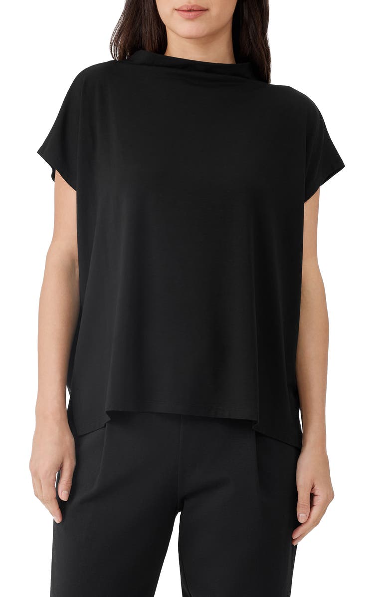 Eileen Fisher Funnel Neck Top, Main, color,