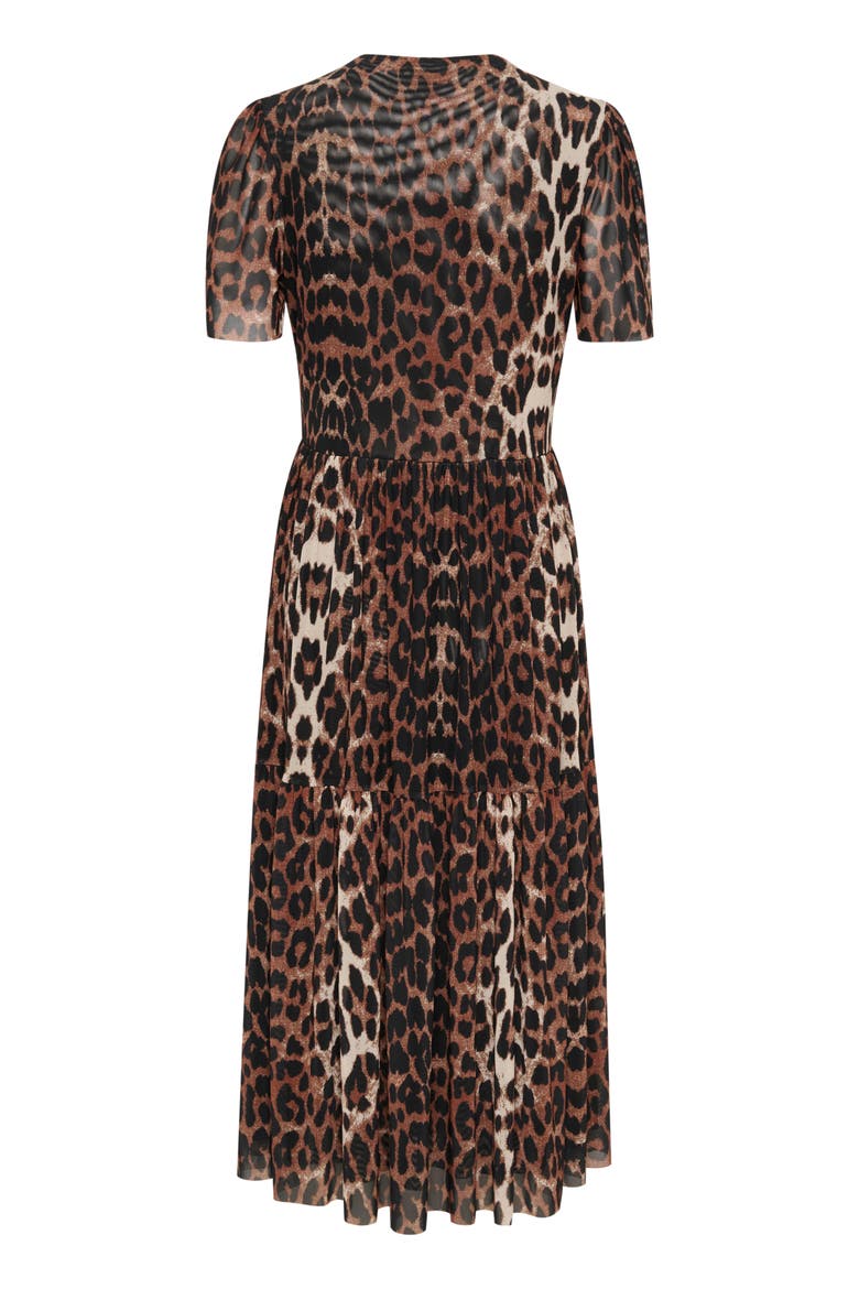 SLAldora Short Sleeve V-neck Wrap Dress, Alternate, color, Leopard Pattern
